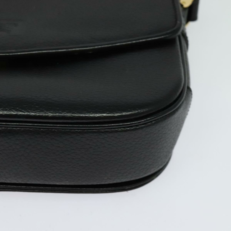 【日本直送】Burberry 皮革肩背包 黑色金色 正品 ep9691-13