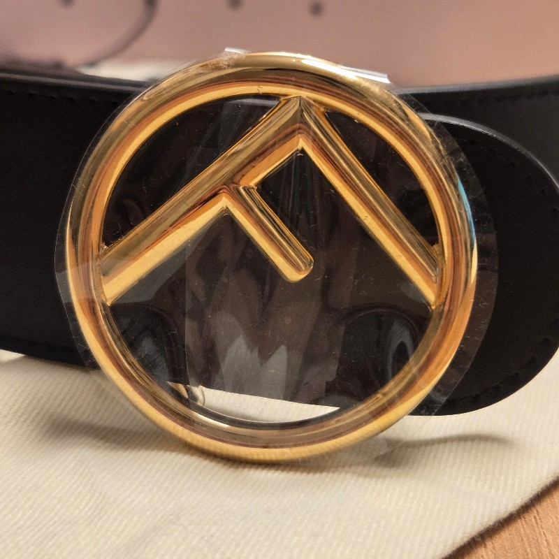 Fendi 雙面皮帶belt 金扣 90cm-9
