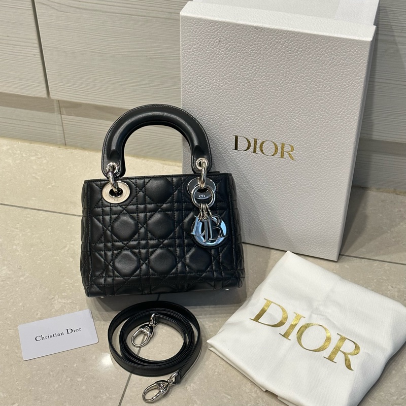 99新大全配🈶️購證❤️ Dior #lady #黑銀 #戴妃包 #三格-7