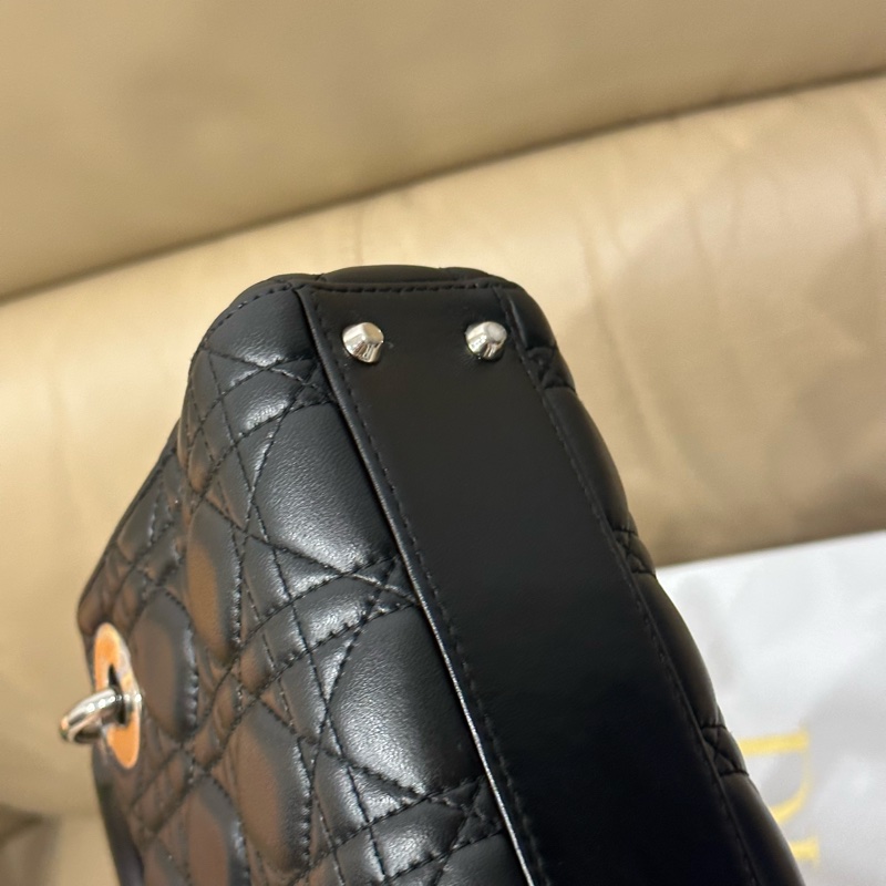 99新帶膜🈶️購證❤️ #Dior #lady #黑銀 #戴妃包 #三格帶膜-17