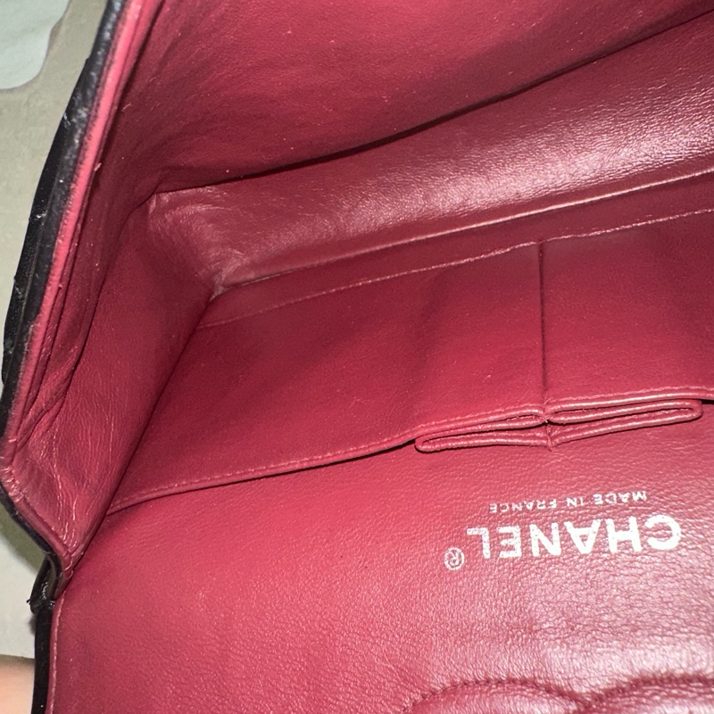 大全配🈶️購證❤️ 香奈兒 #黑銀 雙鍊雙蓋 經典cf25 #羊皮 #中號-43