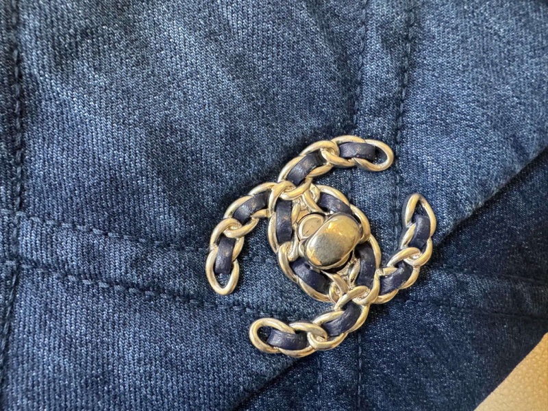 全新全配❤️芯片款❤️ 香奈兒 #19bag #小號 #牛仔 #銀扣-5