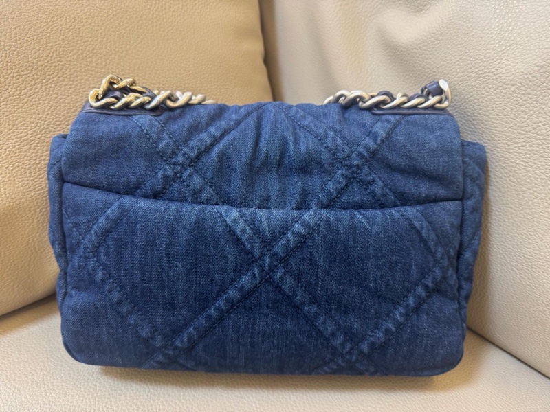 全新全配❤️芯片款❤️ 香奈兒 #19bag #小號 #牛仔 #銀扣-7