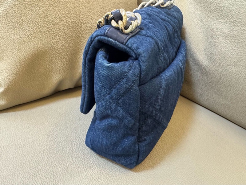 全新全配❤️芯片款❤️ 香奈兒 #19bag #小號 #牛仔 #銀扣-8