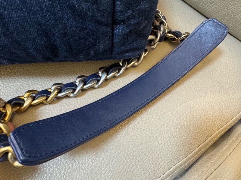 全新全配❤️芯片款❤️ 香奈兒 #19bag #小號 #牛仔 #銀扣-10