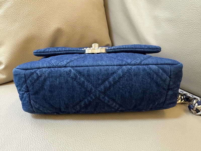 全新全配❤️芯片款❤️ 香奈兒 #19bag #小號 #牛仔 #銀扣-11