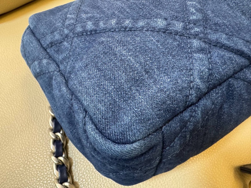全新全配❤️芯片款❤️ 香奈兒 #19bag #小號 #牛仔 #銀扣-14