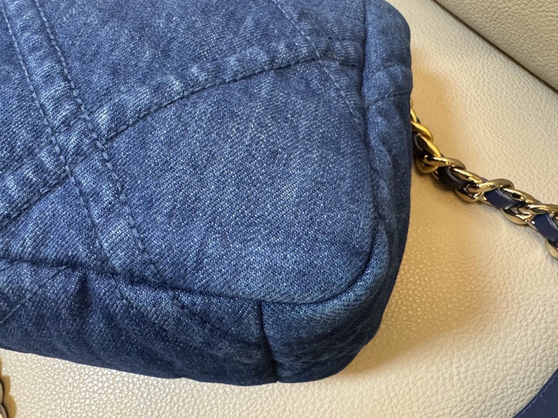 全新全配❤️芯片款❤️ 香奈兒 #19bag #小號 #牛仔 #銀扣-15