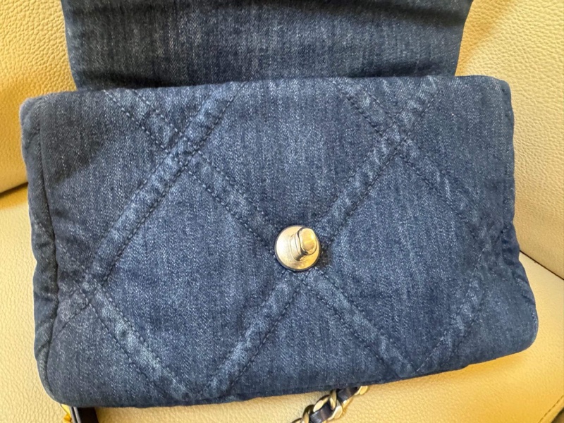 全新全配❤️芯片款❤️ 香奈兒 #19bag #小號 #牛仔 #銀扣-18