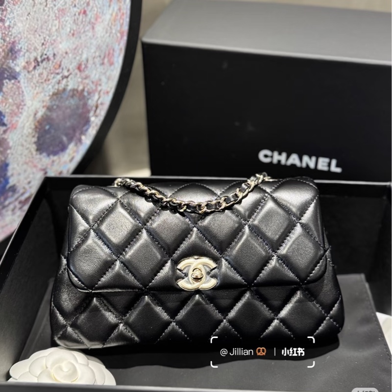 Chanel mini coco💥全新膠膜未拆cf20 隱藏版雲朵包☁️黑金 全新-0