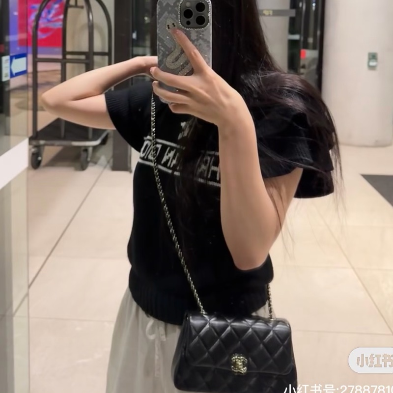 Chanel mini coco💥全新膠膜未拆cf20 隱藏版雲朵包☁️黑金 全新-3