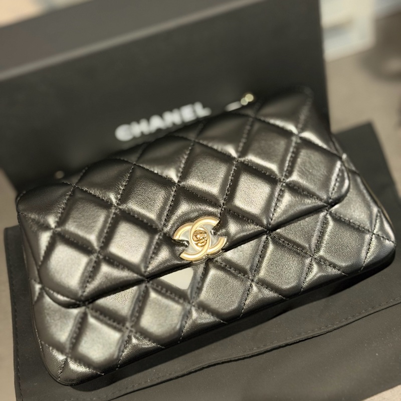 Chanel mini coco💥全新膠膜未拆cf20 隱藏版雲朵包☁️黑金 全新-4