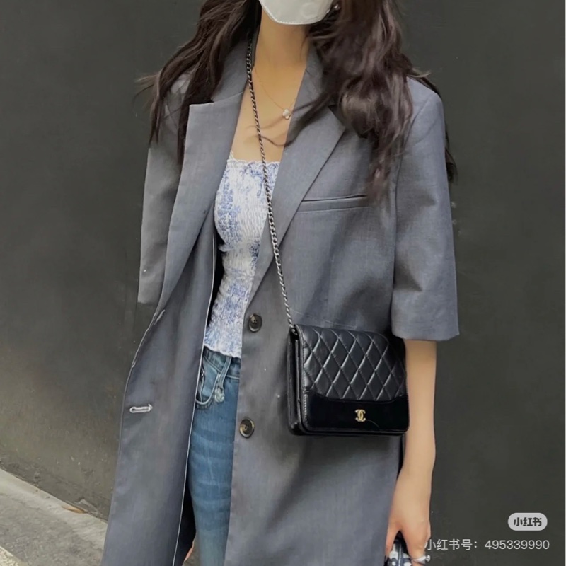 全新大全配🈶️購證❤️ 香奈兒 #黑金 #油臘牛皮 #流浪包 #woc-2
