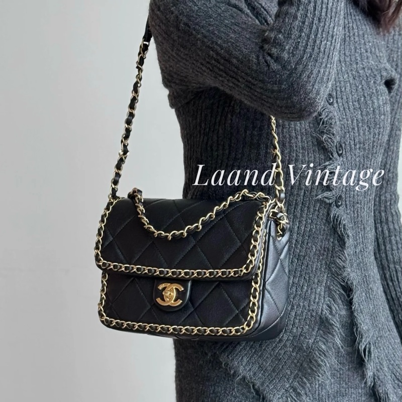 全新全配🈶️24年購證❤️ 香奈兒 #黑金 #滾邊 #cf #方胖子-3