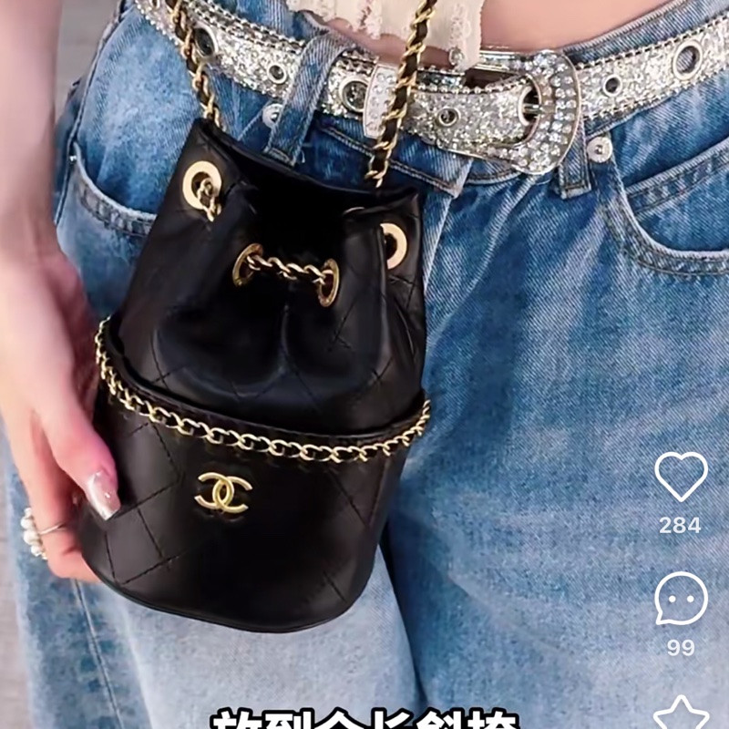 全新全配25年購入❤️ 香奈兒 #黑金 #25c #新款 #水桶包-4