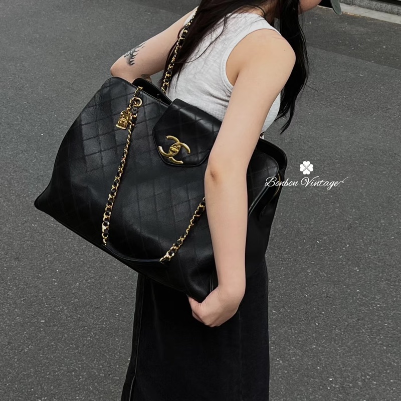 GD同款❤️ 香奈兒 #24k金 #貝嫂 大C logo #機場包 #托特包-0