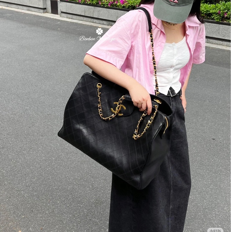 GD同款❤️ 香奈兒 #24k金 #貝嫂 大C logo #機場包 #托特包-3
