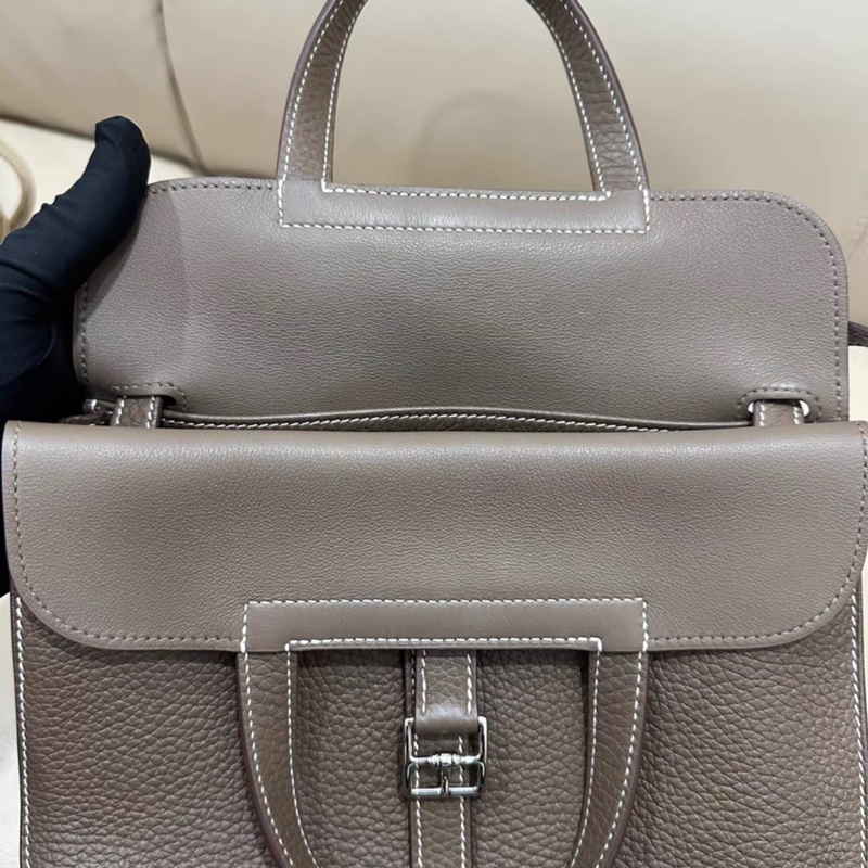 99新 Hermes Halzan 25,大象灰,z刻,附件:盒子,塵袋,復印票-5