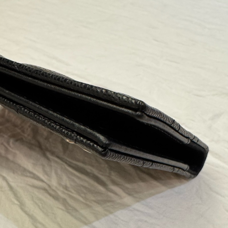 Chanel 魚子醬水鑽雙C護照夾 有卡層 全新正品-11