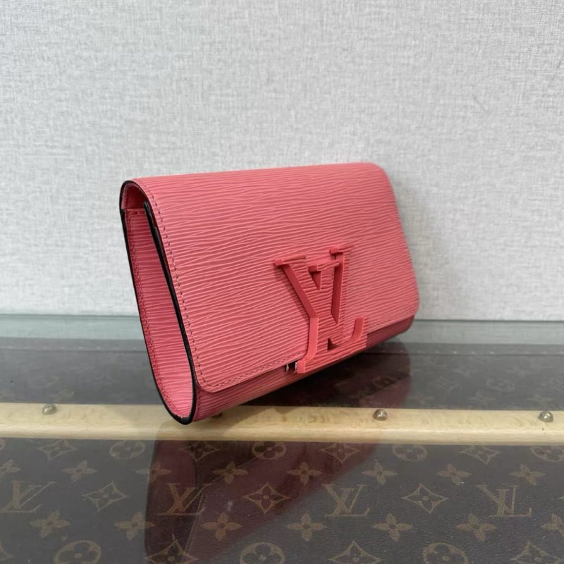 LV 水波紋粉色肩背斜背包 20*14*4 98新配件塵袋-1