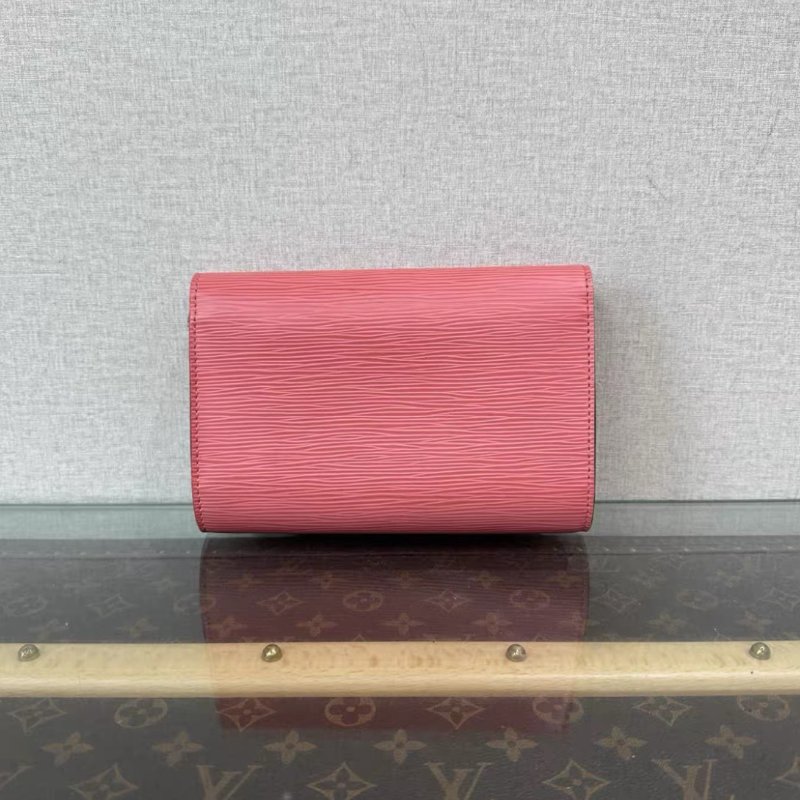 LV 水波紋粉色肩背斜背包 20*14*4 98新配件塵袋-5