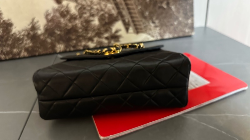 🩵MYMluxurybag🩵 Chanel 黑金古董袋 全皮 肩背包 斜背袋-16