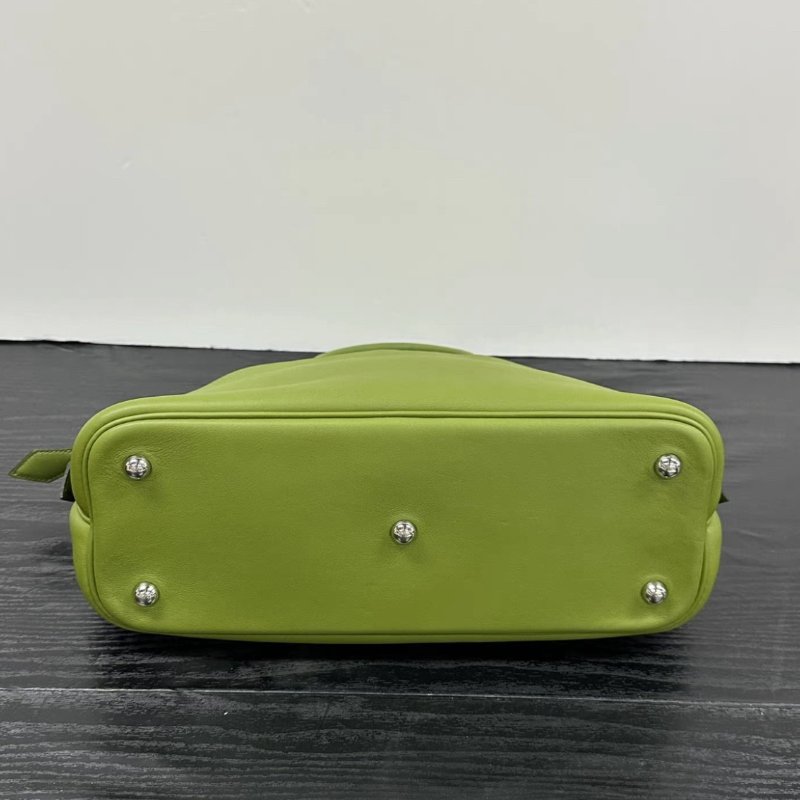 HERMES 孟加拉綠31保鈴球手提包 30*24*11 98新配件塵袋鑰匙鎖-3