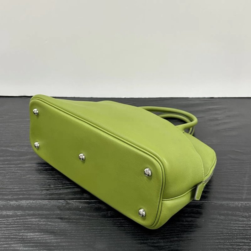 HERMES 孟加拉綠31保鈴球手提包 30*24*11 98新配件塵袋鑰匙鎖-4