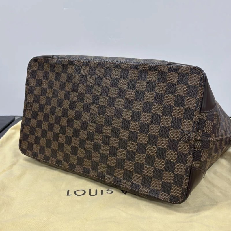 LV 棕棋盤Hampstead托特包 35*28*17 98新配件塵袋-2