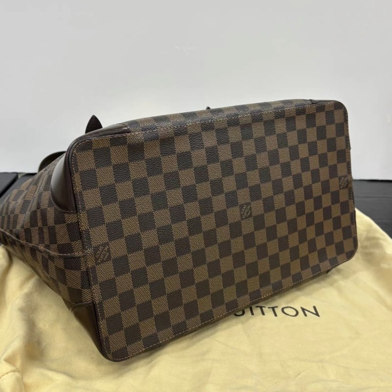 LV 棕棋盤Hampstead托特包 35*28*17 98新配件塵袋-3