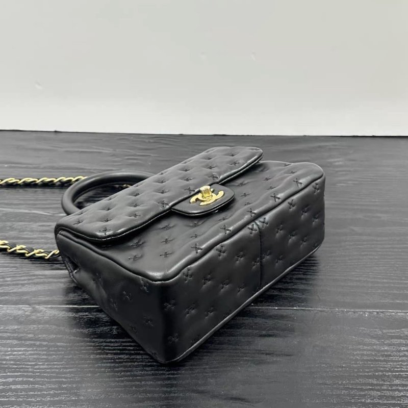CHANEL 限定黑金十字紋cocohandle小號手提斜背包 21*15*8 99新配件塵袋保卡-2