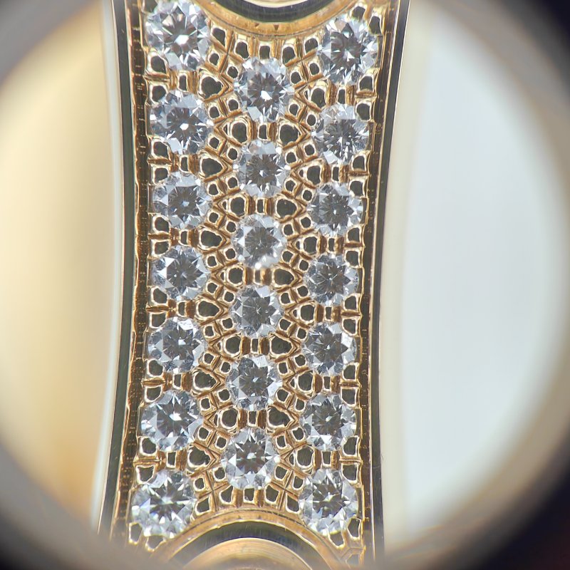 Cartier 卡地亞 love 18K黄金 寬版滿天星鑽石手環 Size 19 Bracelet-4