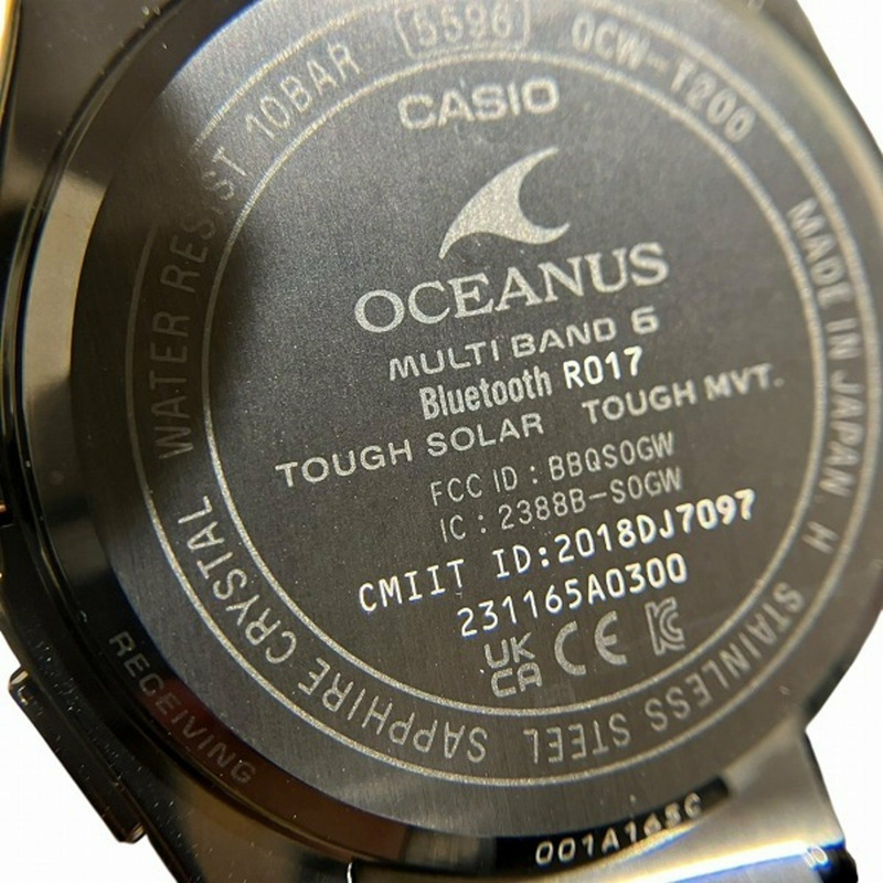 卡西歐 Oceanus OCW-T200SB-1AJF 無線電太陽能手錶男士-4