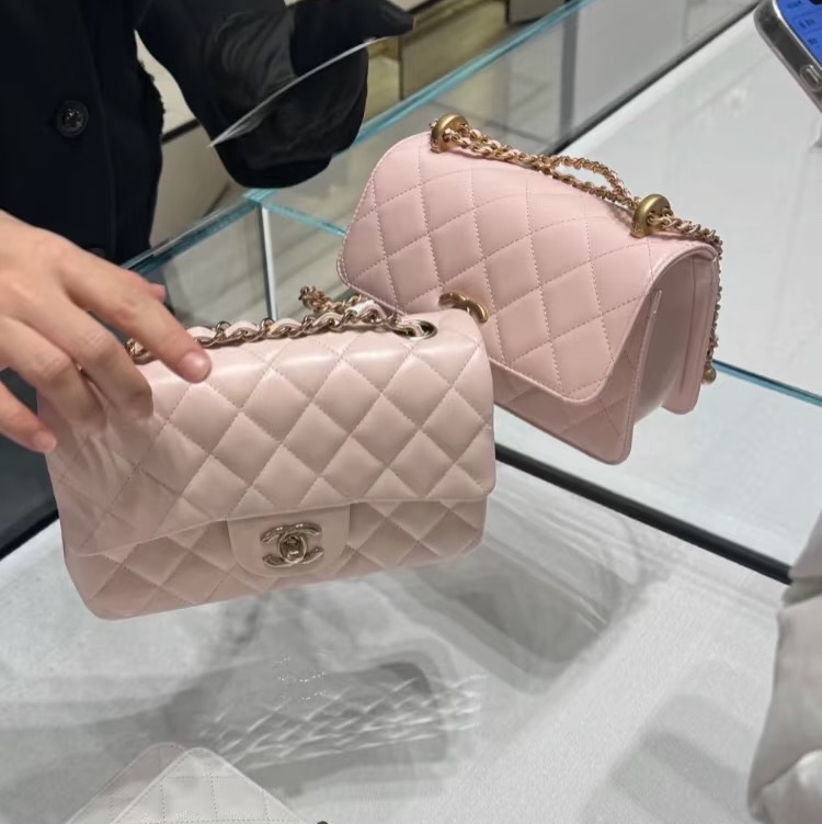 Chanel粉色方胖子 mini cf17-3