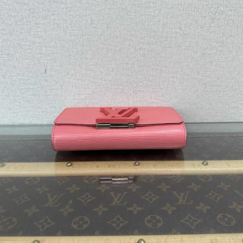LV 水波紋粉色肩背斜背包 20*14*4 98新配件塵袋-2