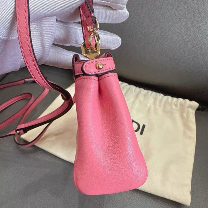 Fendi peekaboo micro mini 粉色 包包 97新配件塵袋-2