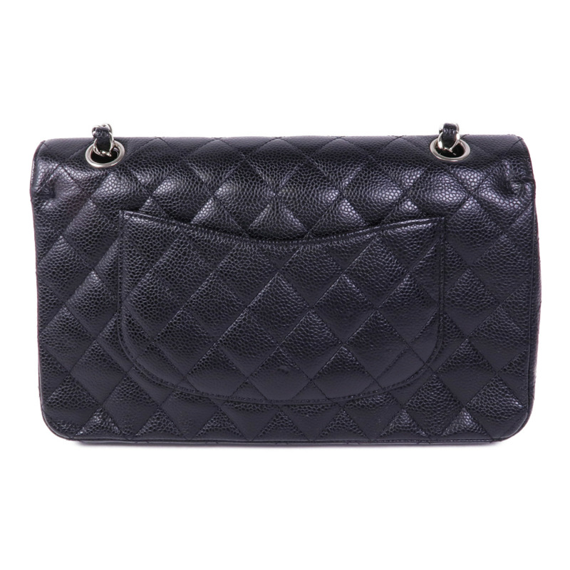 CHANEL 牛皮皮革Classic 25銀扣鏈帶肩背袋-2