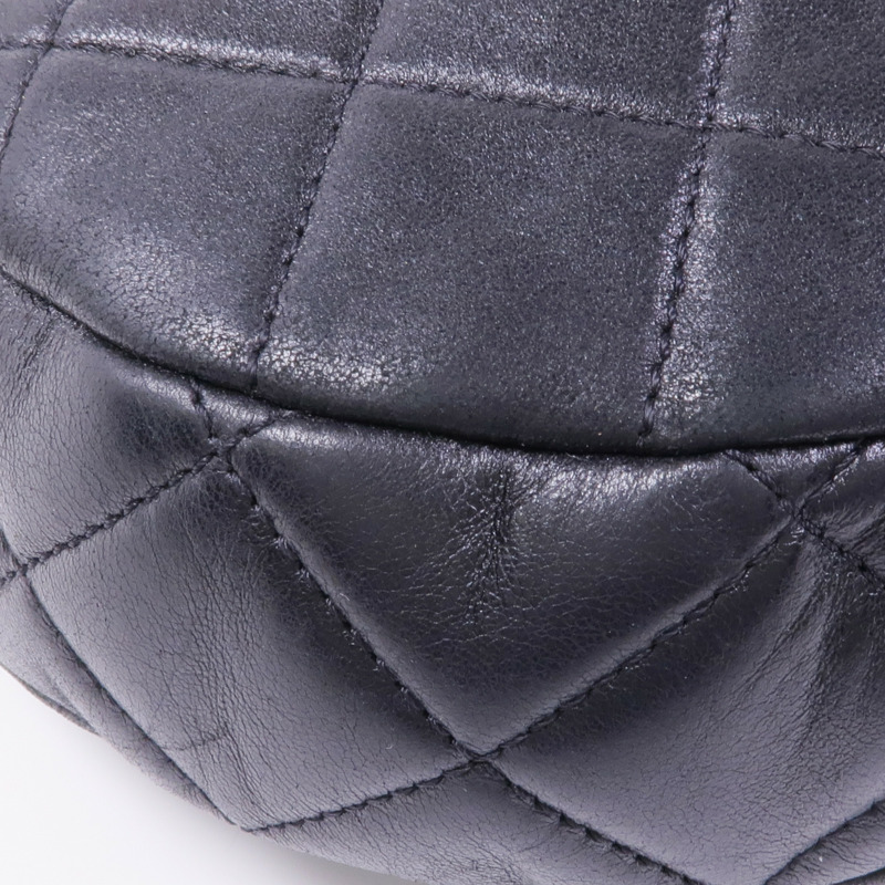 CHANEL 牛皮皮革Hobo Bag金扣鏈帶肩背袋-5