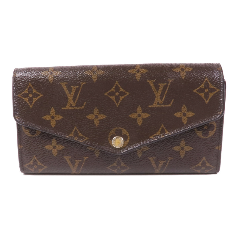 LOUIS VUITTON Monogram Long Wallet金扣長錢包-0