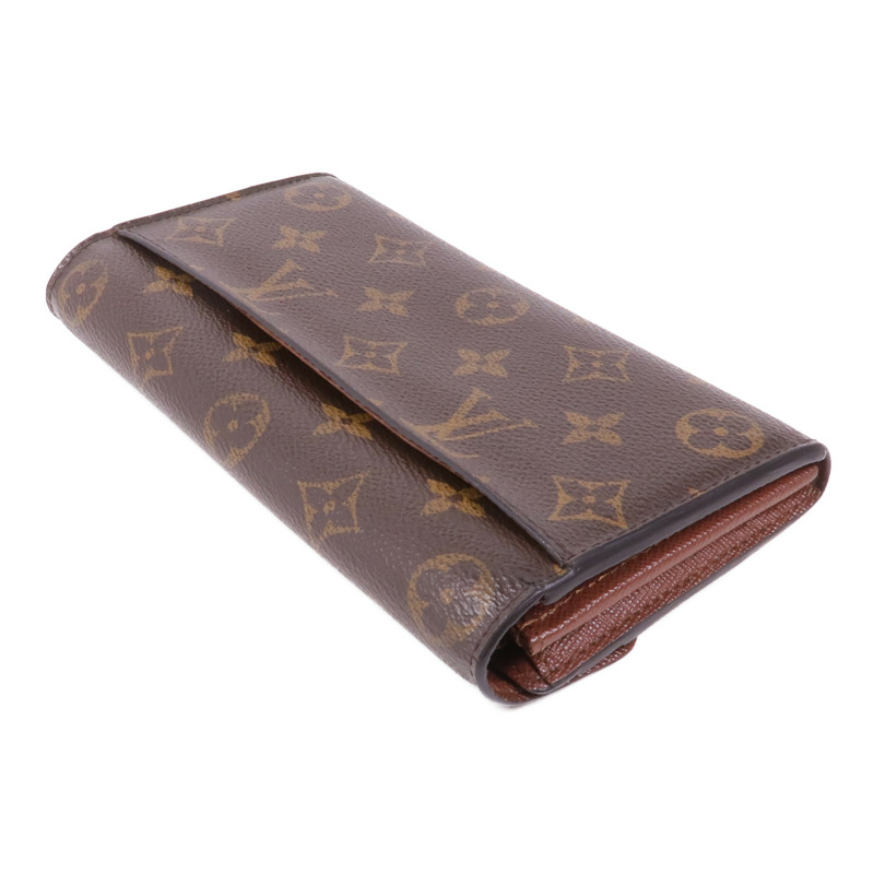 LOUIS VUITTON Monogram Long Wallet金扣長錢包-4