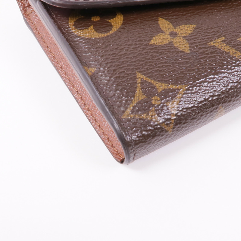 LOUIS VUITTON Monogram Long Wallet金扣長錢包-7