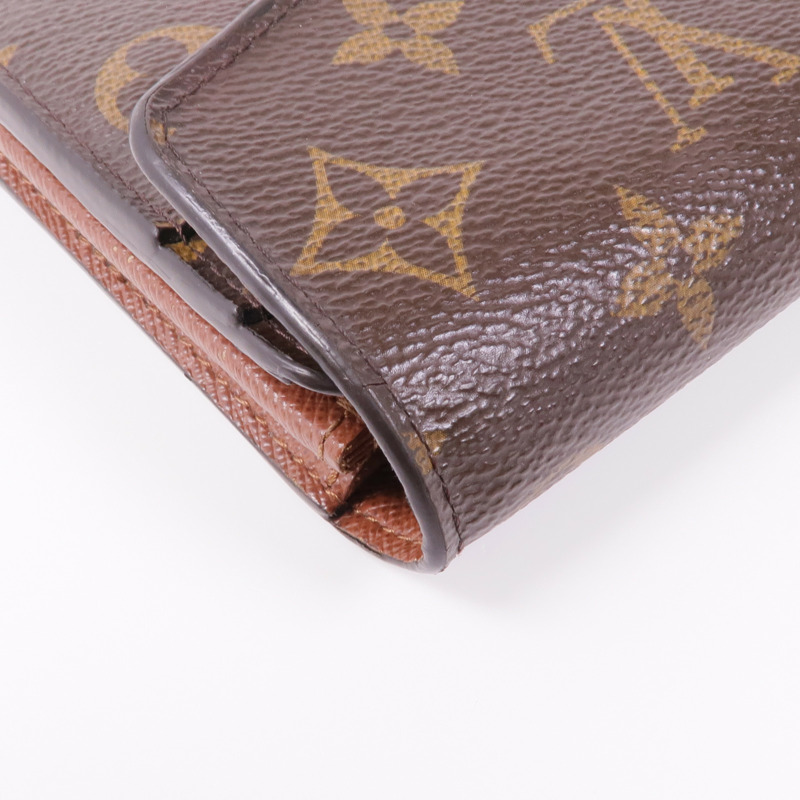LOUIS VUITTON Monogram Long Wallet金扣長錢包-8