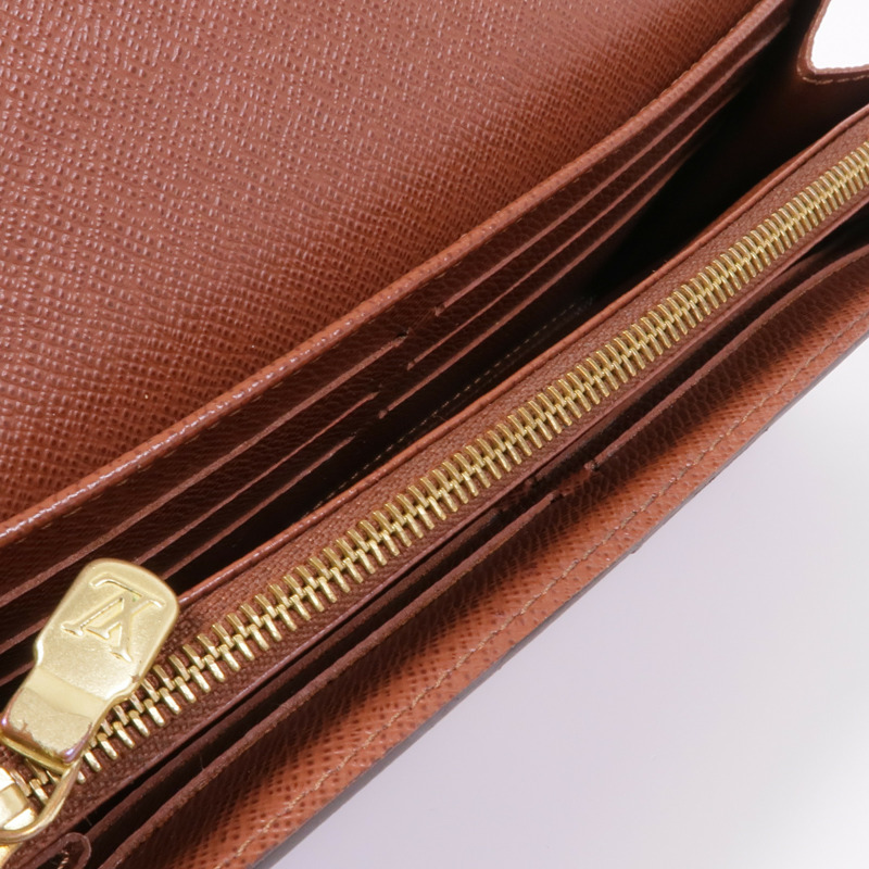 LOUIS VUITTON Monogram Long Wallet金扣長錢包-11