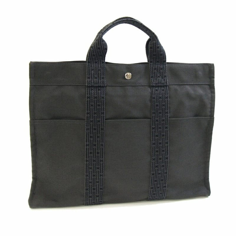 Hermès Air Line Tote MM 手提包，灰色帆布包，男士和女士，HERMES-0