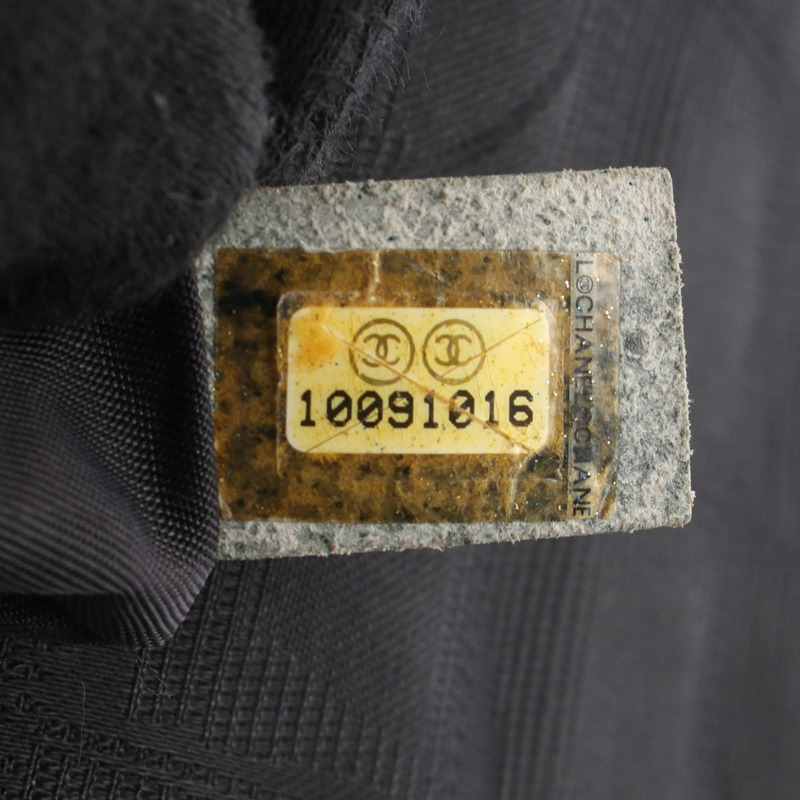 香奈兒新款旅行斜背包單肩包皮革尼龍帆布黑色二手-4