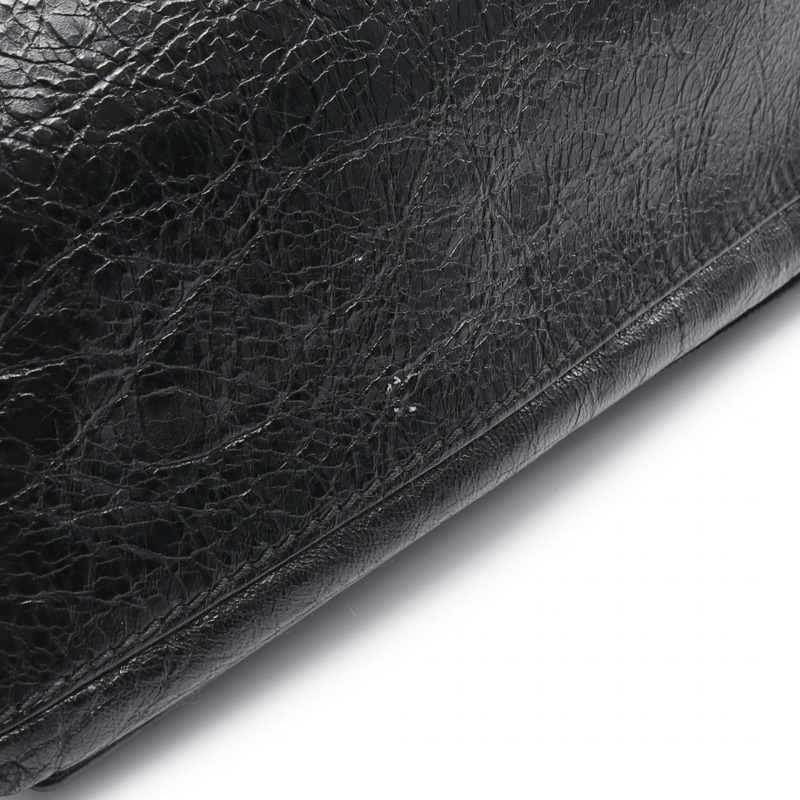 BALENCIAGA 海軍藍 Cabas S 手提包 542017 黑色皮革 二手 女士-5