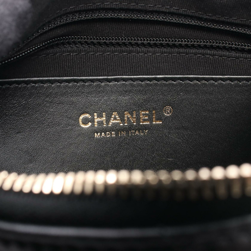 香奈兒 (CHANEL) 斜背包鏈條單肩包 小羊皮 黑色 二手 女款-3