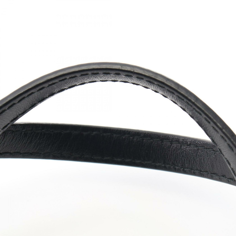 PRADA 標誌托特包 手提包 1BG416 皮革亮片黑色 二手 女士-5