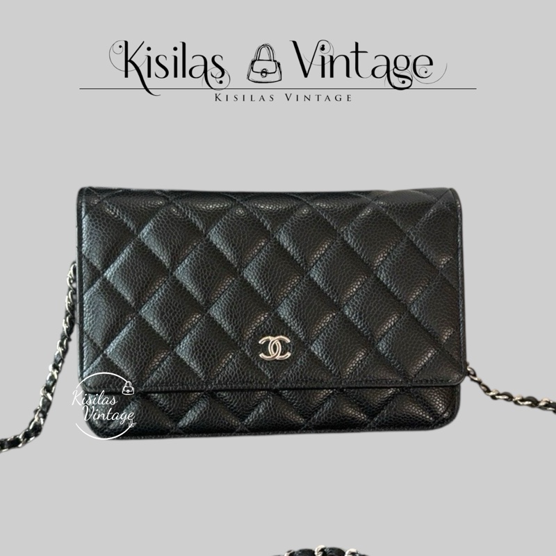 Chanel Caviar WOC 銀扣-0