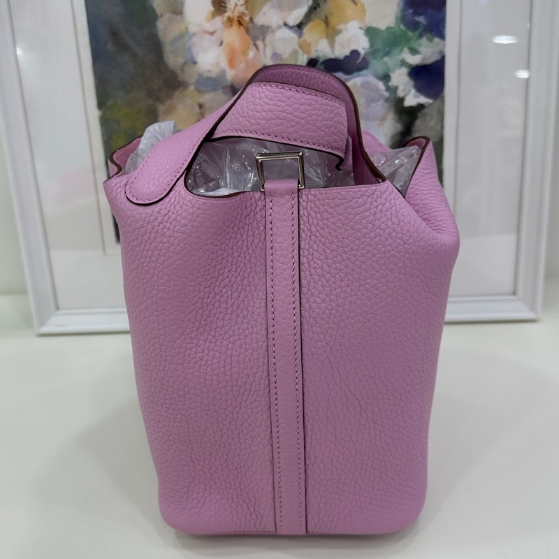 Hermes Picotin 18 錦葵紫 U刻 底釘有膜 全新全套 copy購證-5